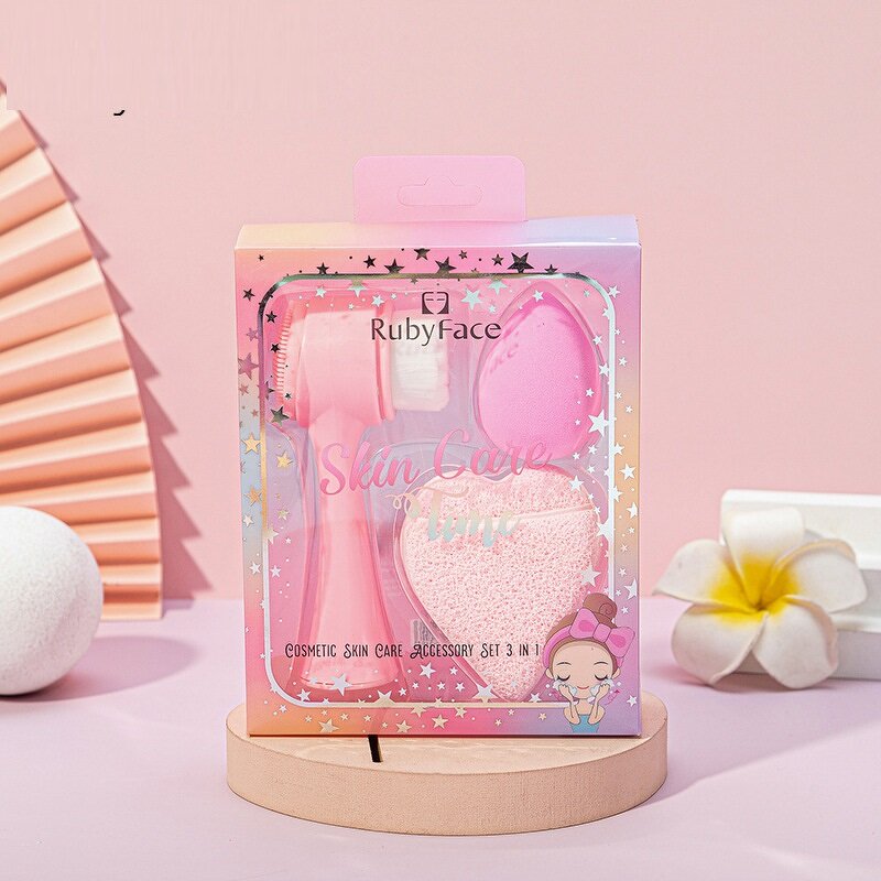 Velvet Face Wash Kit - Cloud Headband Wrist Band Set Custom Package