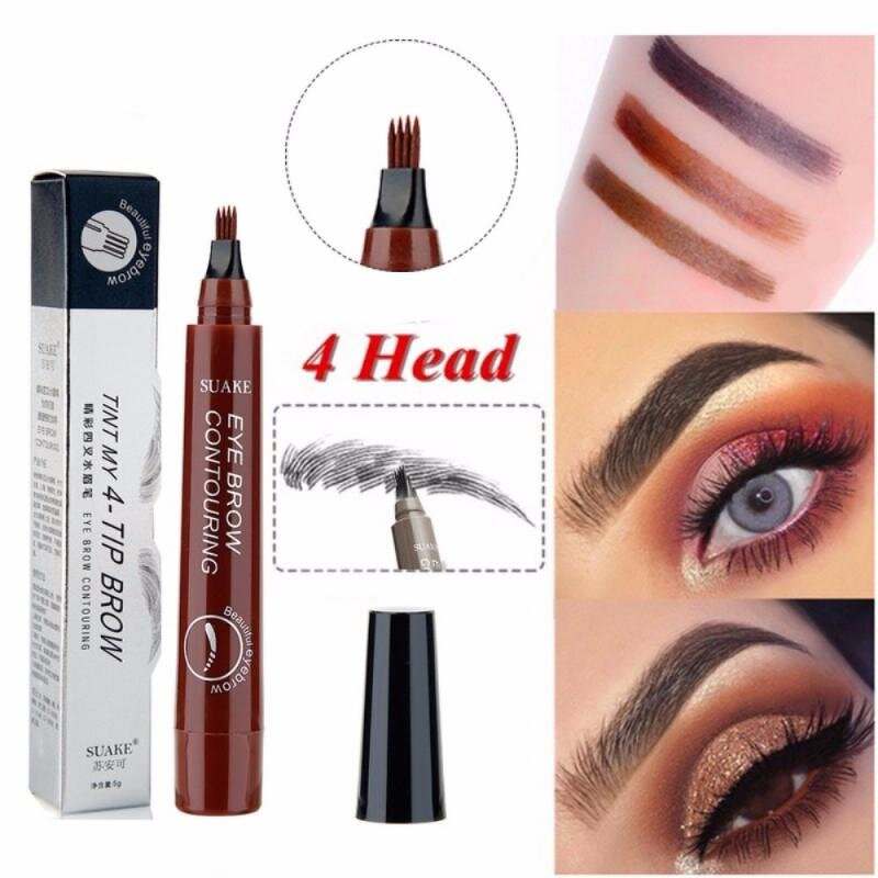 Eyebrow Pencil Manufacturer - SUAKE 4-TIP Liquid Waterproof Fork Tip Tattoo Pen