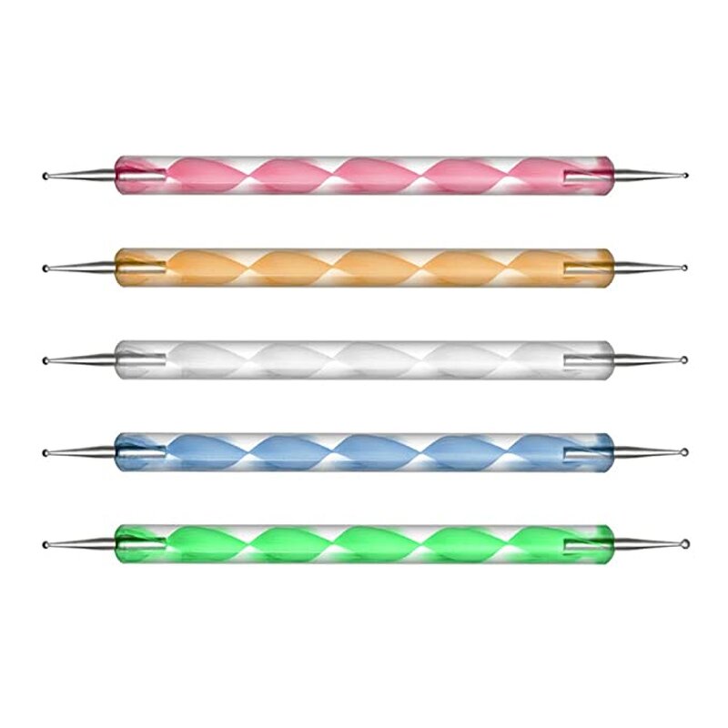 Nail Art Tool Manufacturer - 5pcs Crystal Handle Rhinestone Pickers Dotting Pen