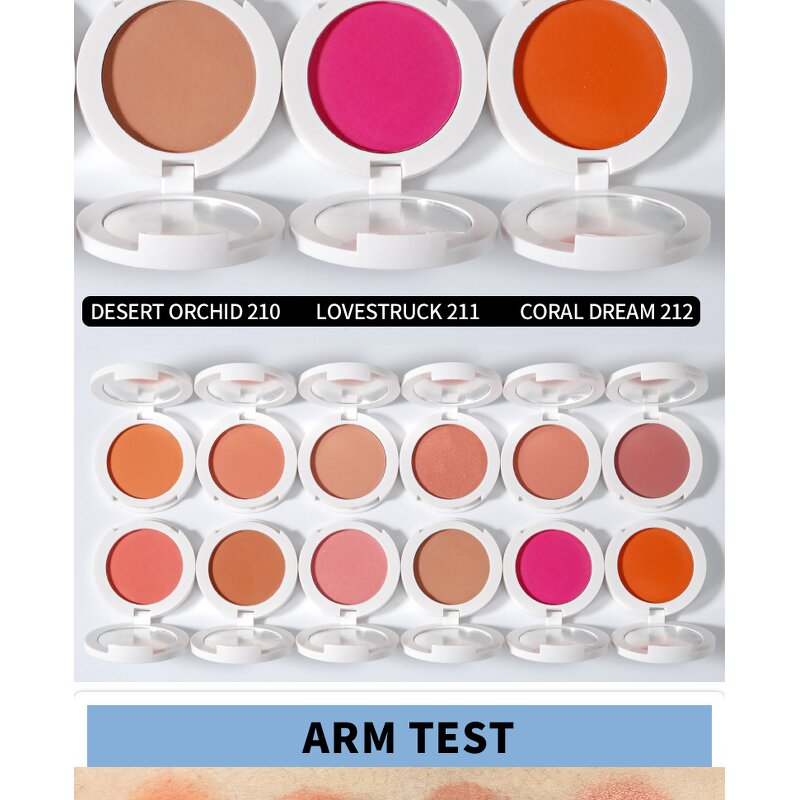 Blush Manufacturer - 12 Colors High Pigment Private Label Single Palette Fine Powder