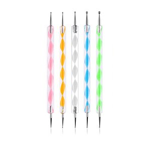 Nail Art Tool Manufacturer - 5pcs Crystal Handle Rhinestone Pickers Dotting Pen