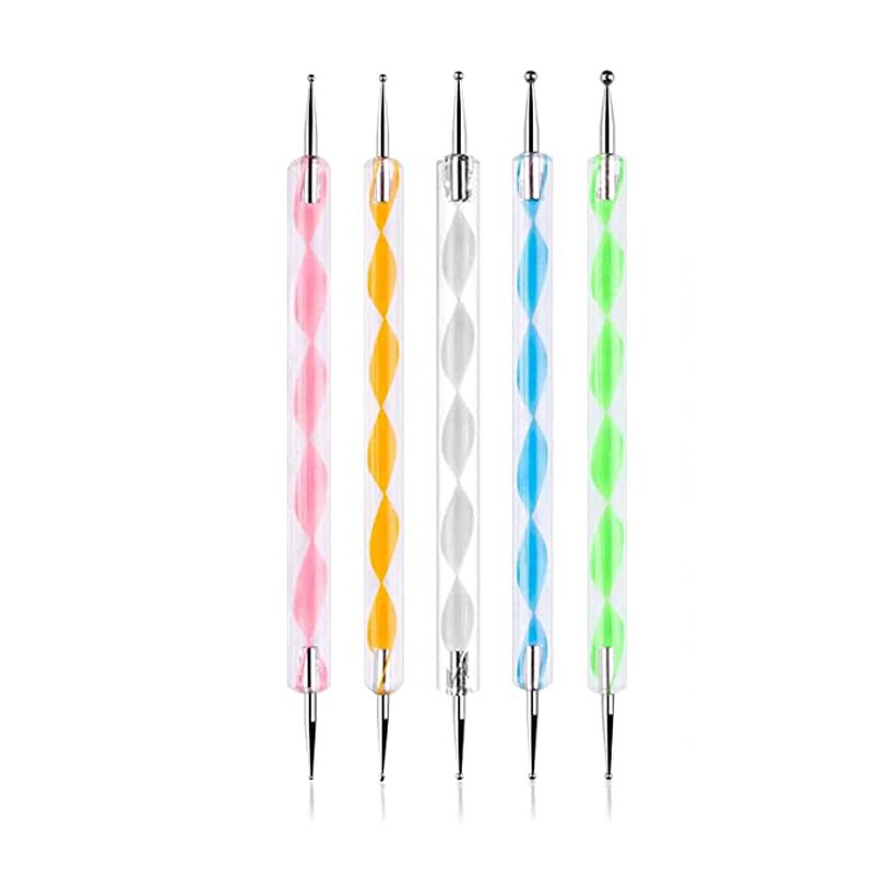 Nail Art Tool Manufacturer - 5pcs Crystal Handle Rhinestone Pickers Dotting Pen
