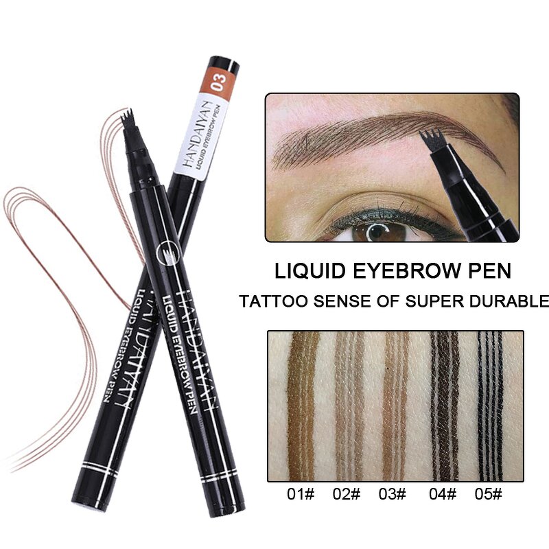 Eyebrow Tattoo Pencil Manufacturer - HANDAIYAN 4 Head Fork Waterproof Henna