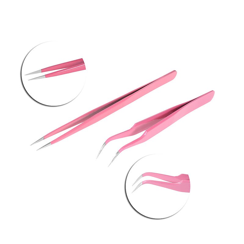 Tweezer Manufacturer - 2023 Hot Sale Stainless Steel Pink for Eyelash Extensions