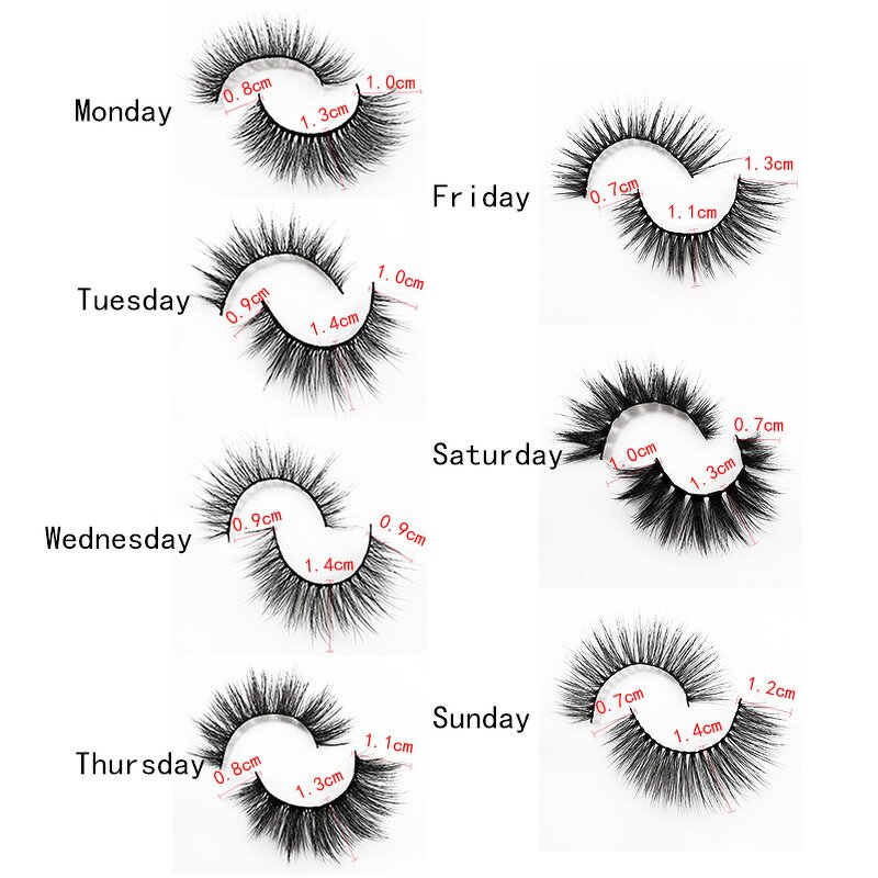 False Eyelashes Manufacturer - 7 Pairs Professional Reusable Natural Thick 3D