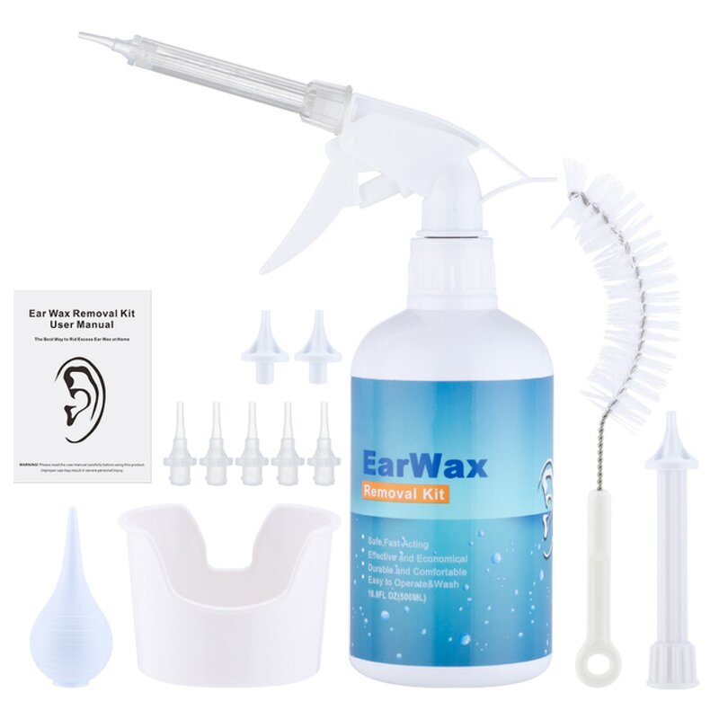 Ear Cleaner Kit Manufacturer - 500ml Spiral Wax Remover Irrigation Bottle