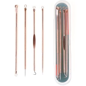Blackhead Extractor Set Manufacturer - 4PCS Rose Gold Acne Blemish Remover Needles