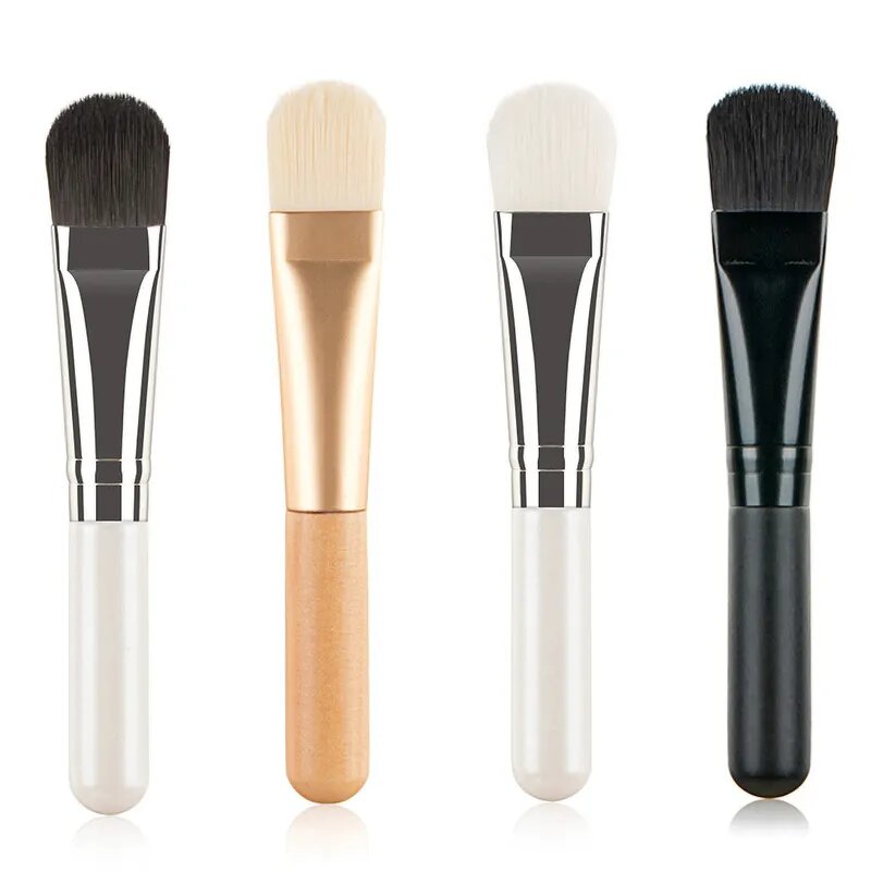 Face Mask Brush Manufacturer - Flat Soft Hair Facial Cleansing Foundation Applicator