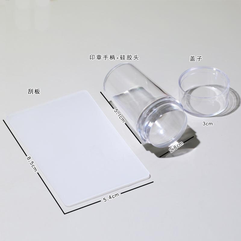 Nail Stamper Manufacturer - Transparent Jelly Silicone Head with Scraper for French