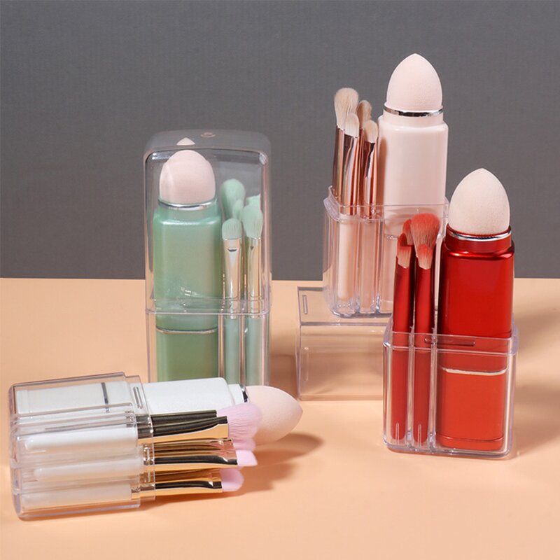 Makeup Brush Set Manufacturer - 8 in 1 Retractable Soft Mini Portable Powder Puff