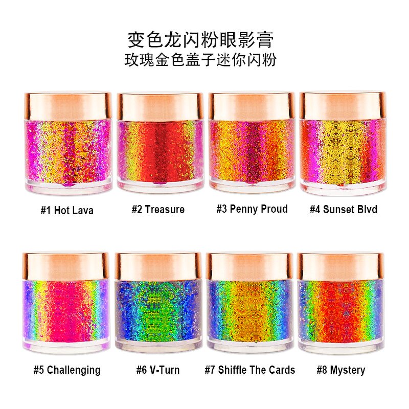 Eye Shadow Manufacturer - Private Label Glitter 8 Colors Diamond Loose Pigment Powder