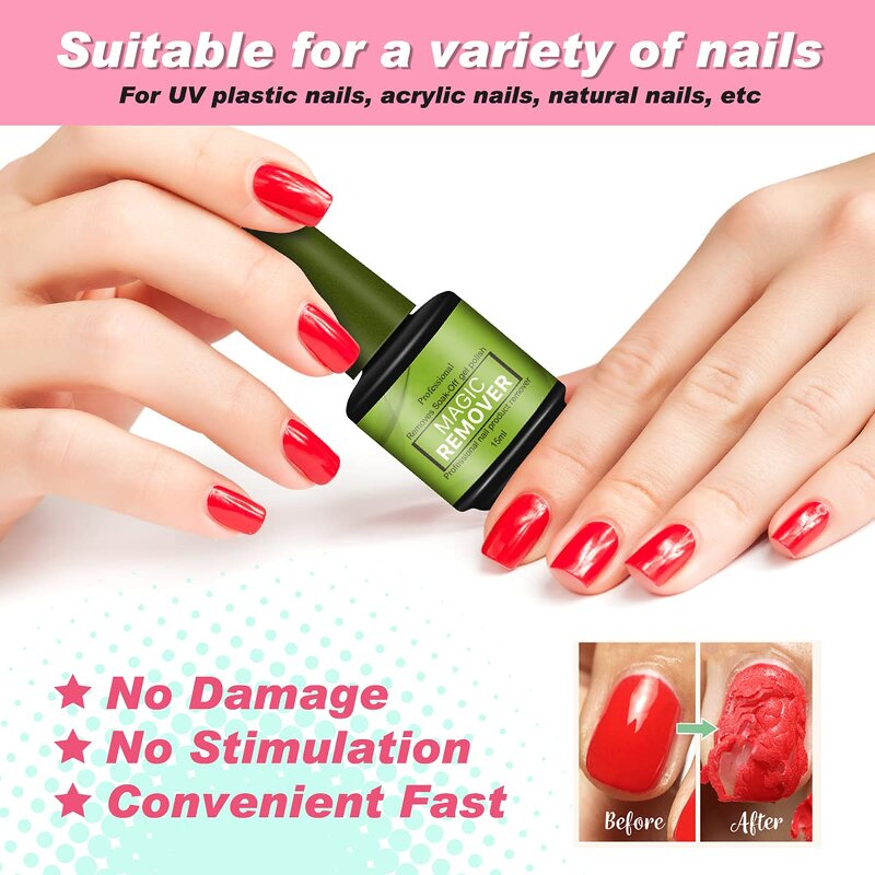 Nail Polish Remover Gel Manufacturer - 15ml Magic UV Gel Delete Burst
