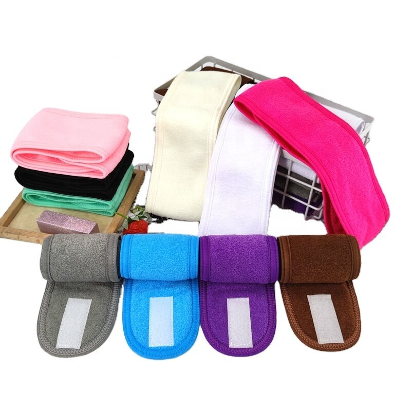 Headbands Manufacturer - Adjustable Soft Toweling for Facial Cleaning Bath Makeup