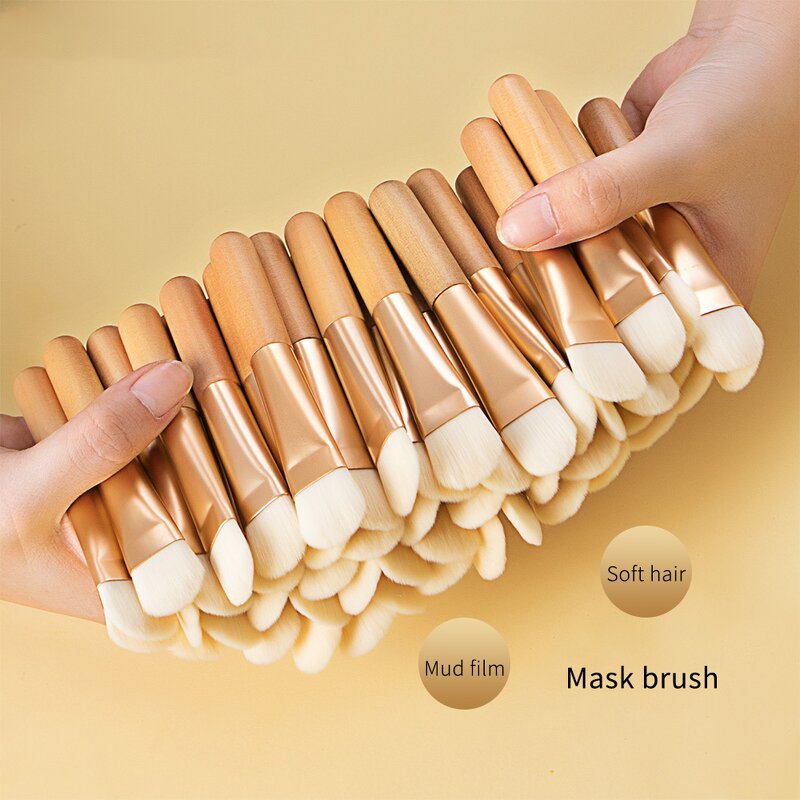 Face Mask Brush Manufacturer - Flat Soft Hair Facial Cleansing Foundation Applicator