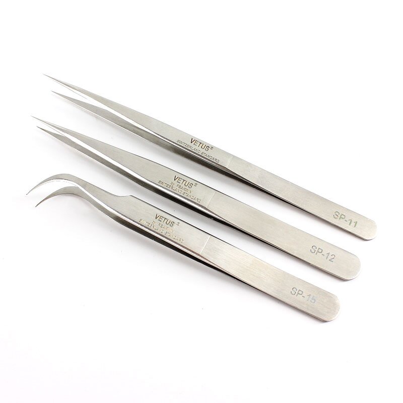 Eyelash Tweezers Manufacturer - Genuine Vetus SP Stainless Steel Anti-Static ESD