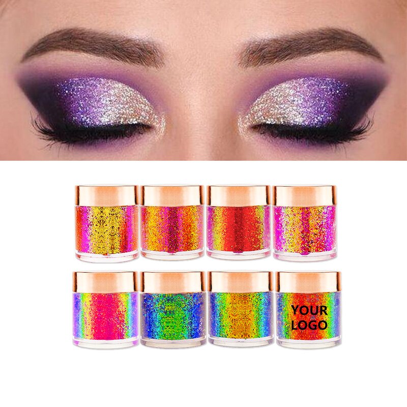 Eye Shadow Manufacturer - Private Label Glitter 8 Colors Diamond Loose Pigment Powder