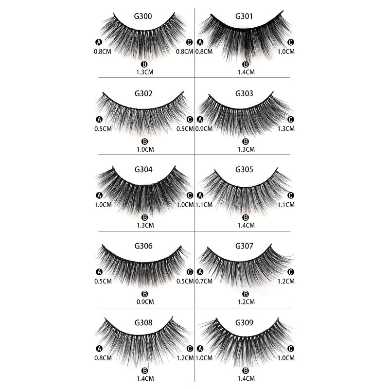 False Eyelashes Manufacturer - 3 Pairs Natural Thick 3D Mink Soft Long Extension
