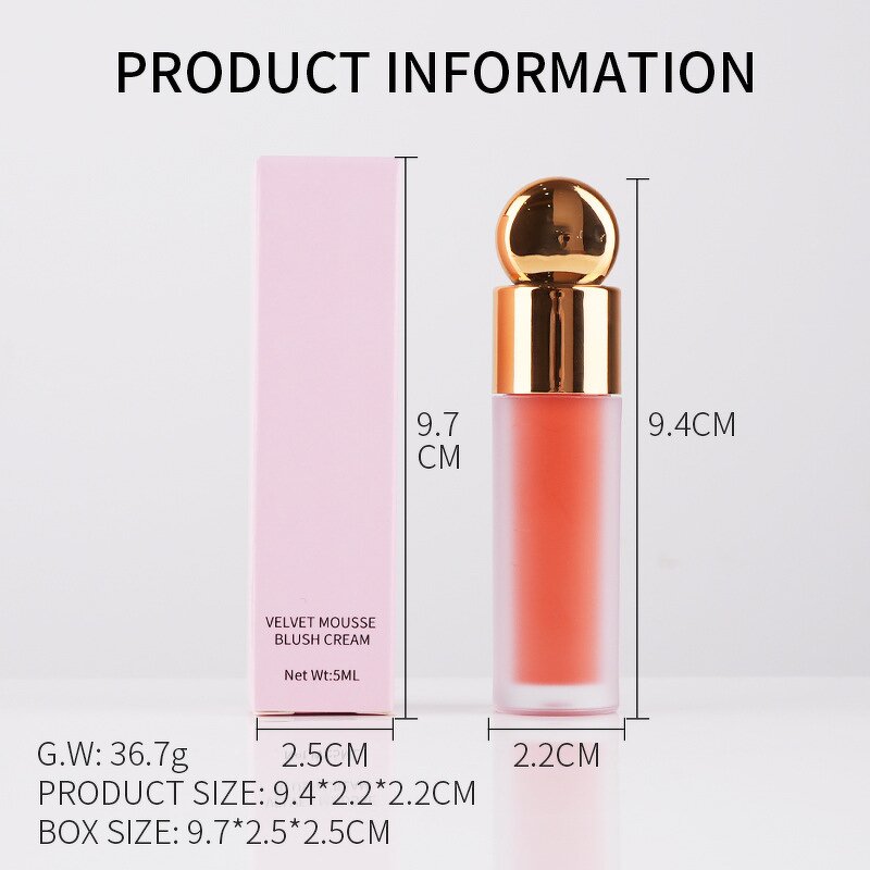Blusher Manufacturer - Private Label Natural Oil-Control Waterproof 7 Color Cheek Gold Lid