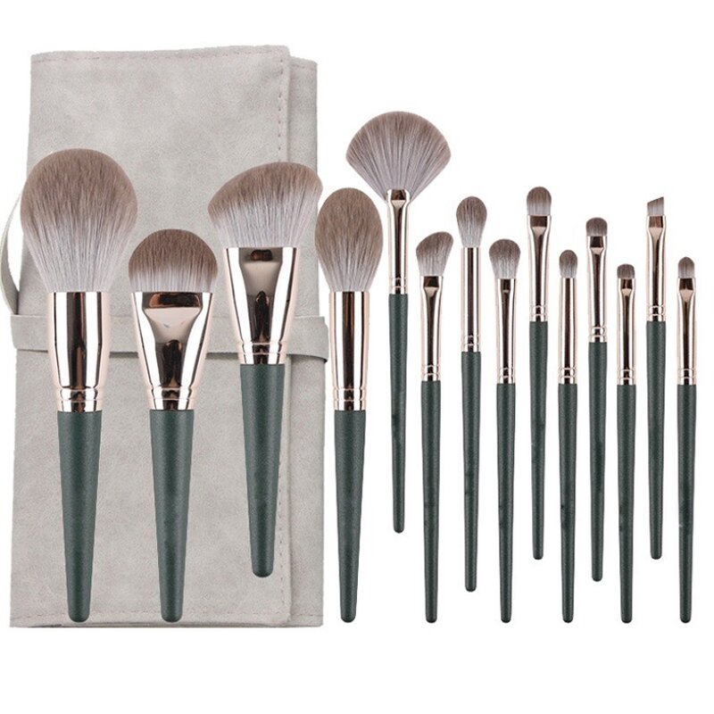 Makeup Brush Set Manufacturer - 14Pcs Large Fluffy Soft Eye Shadow Foundation Blush