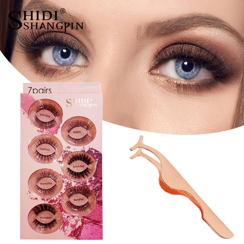 False Eyelashes Manufacturer - 7 Pairs Professional Reusable Natural Thick 3D