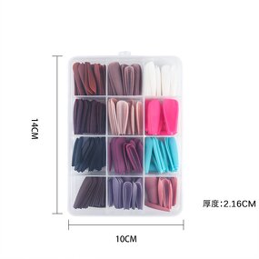 False Nail Tips Manufacturer - 240/288pcs Solid Color Glossy Full Cover Press on