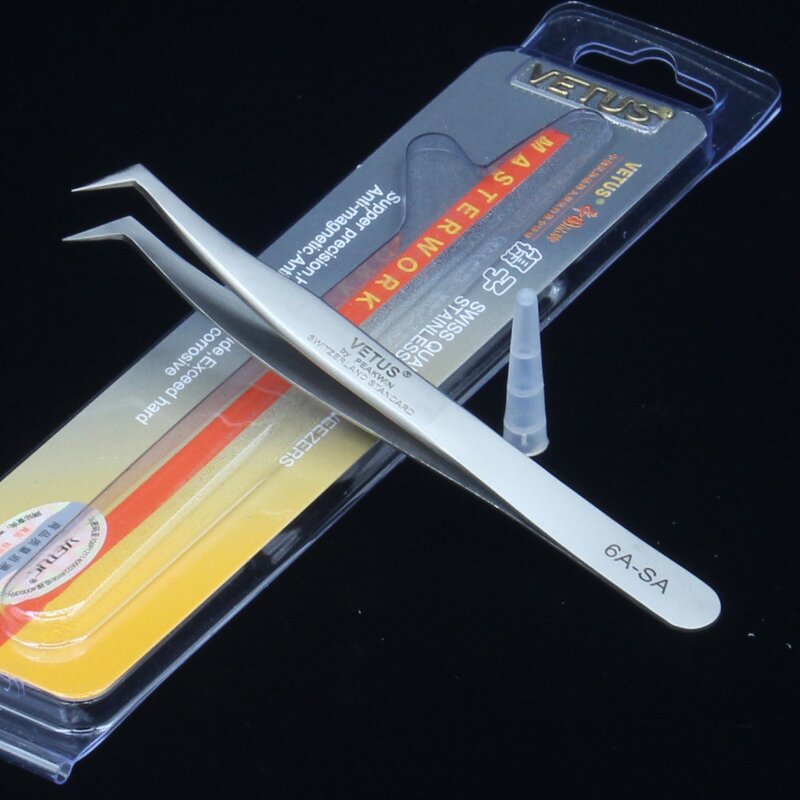 Eyelash Tweezers Manufacturer - VETUS 6A-SA Stainless Steel Anti-static 3D/6D