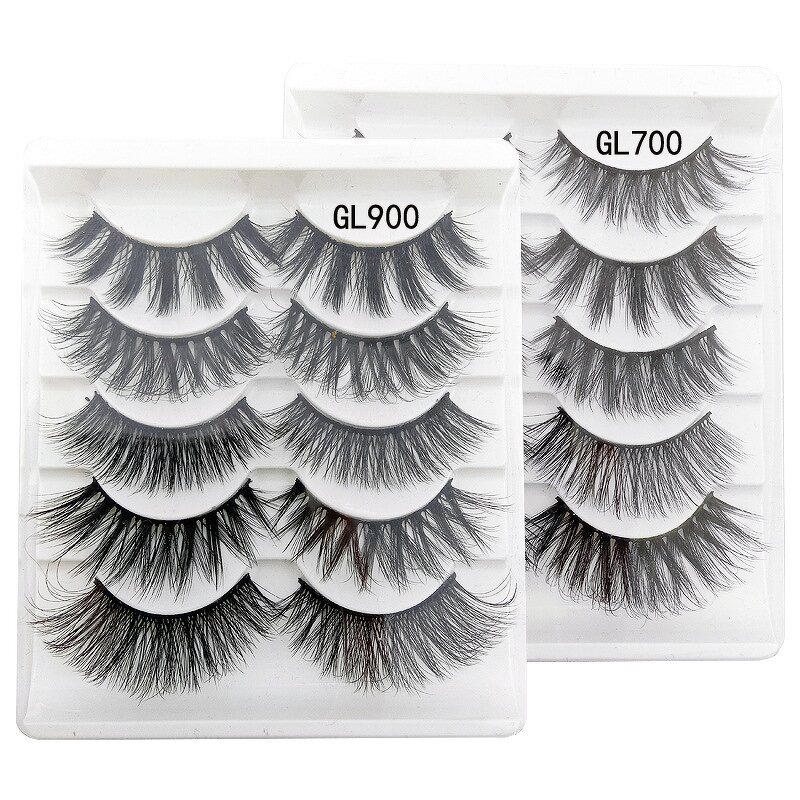 False Eyelashes Manufacturer - 5 Pairs 3D Faux Mink Soft Fluffy Wispy Thick