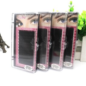 False Eyelashes Manufacturer - Navina Natural Long Black Faux Mink Individual