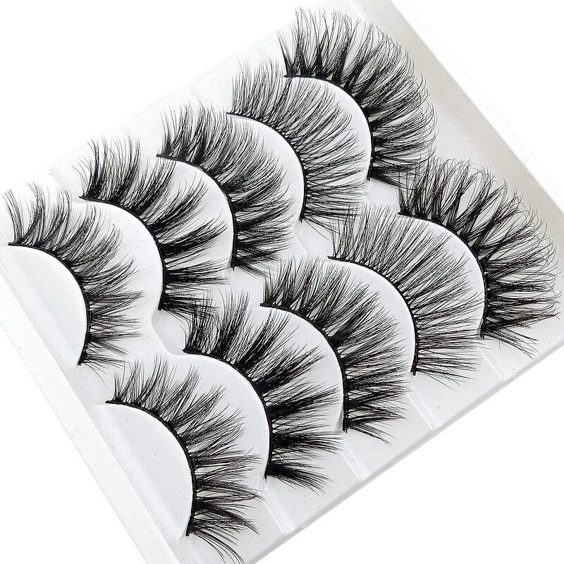 False Eyelashes Manufacturer - 5 Pairs 3D Faux Mink Soft Fluffy Wispy Thick