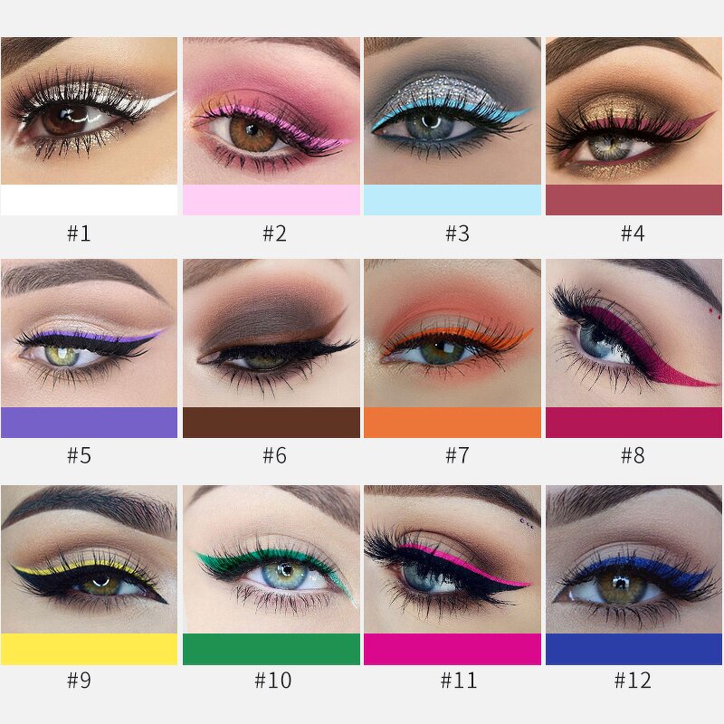 Matte Eyeliner Manufacturer - 12 Colors Waterproof Long-Lasting for Party