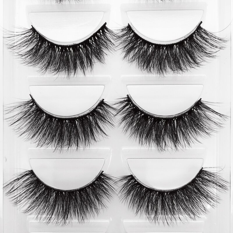 False Eyelashes Manufacturer - 5 Pairs Natural Long Full Strip Mink Thick 3d