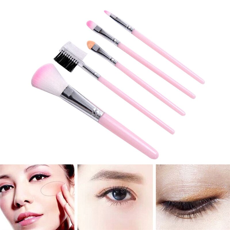 Makeup Brushes Set Manufacturer - 5pcs Professional Pink Smudge Eyeshadow Eyeliner
