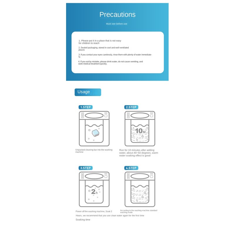 Washing Machine Cleaner Manufacturer - Effervescent Tablet Sterilization Anti-mildew Deodorant