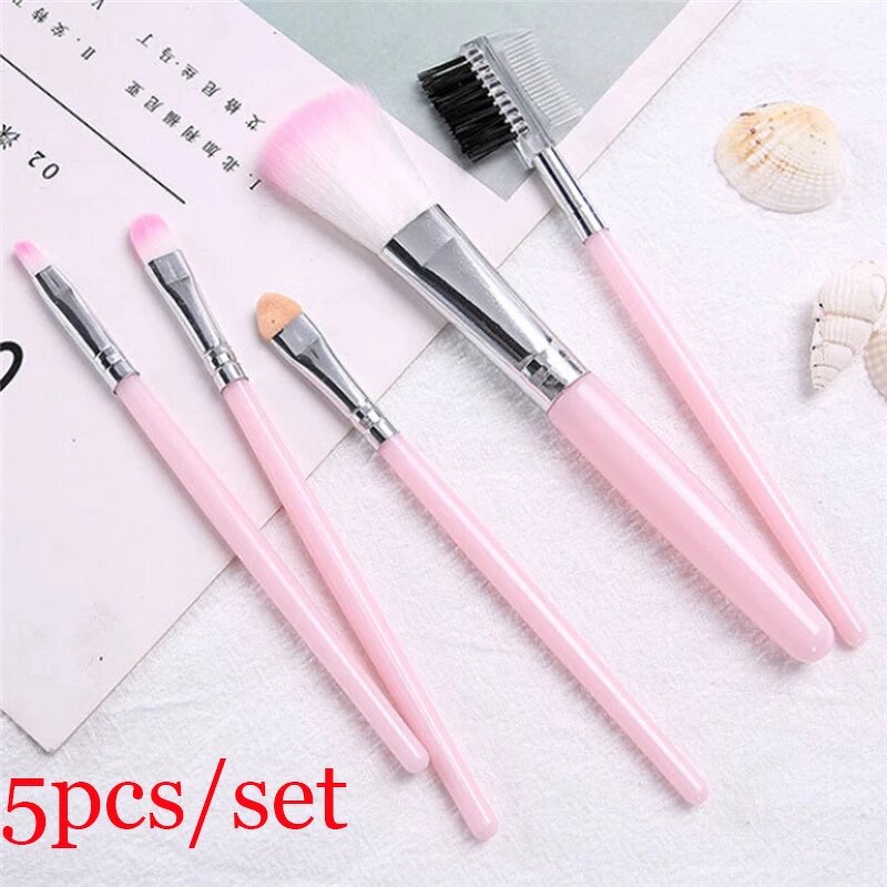Makeup Brushes Set Manufacturer - 5pcs Professional Pink Smudge Eyeshadow Eyeliner