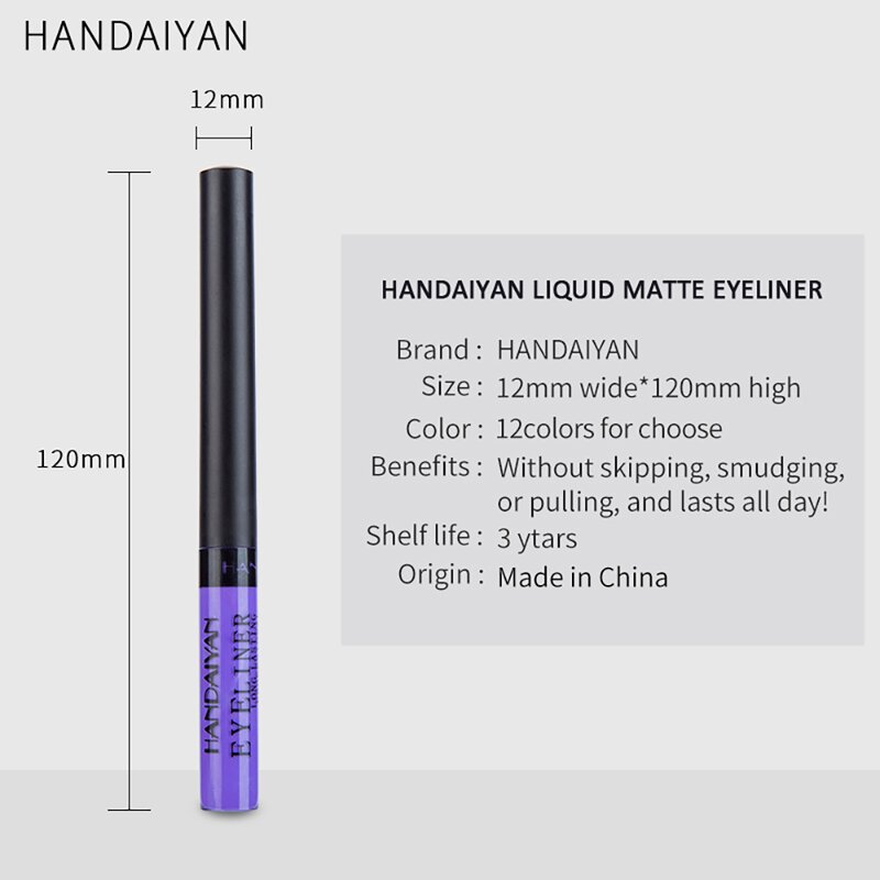 Matte Eyeliner Manufacturer - 12 Colors Waterproof Long-Lasting for Party