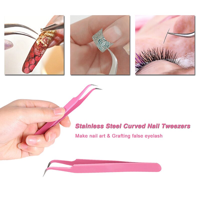 Tweezer Manufacturer - 2023 Hot Sale Stainless Steel Pink for Eyelash Extensions