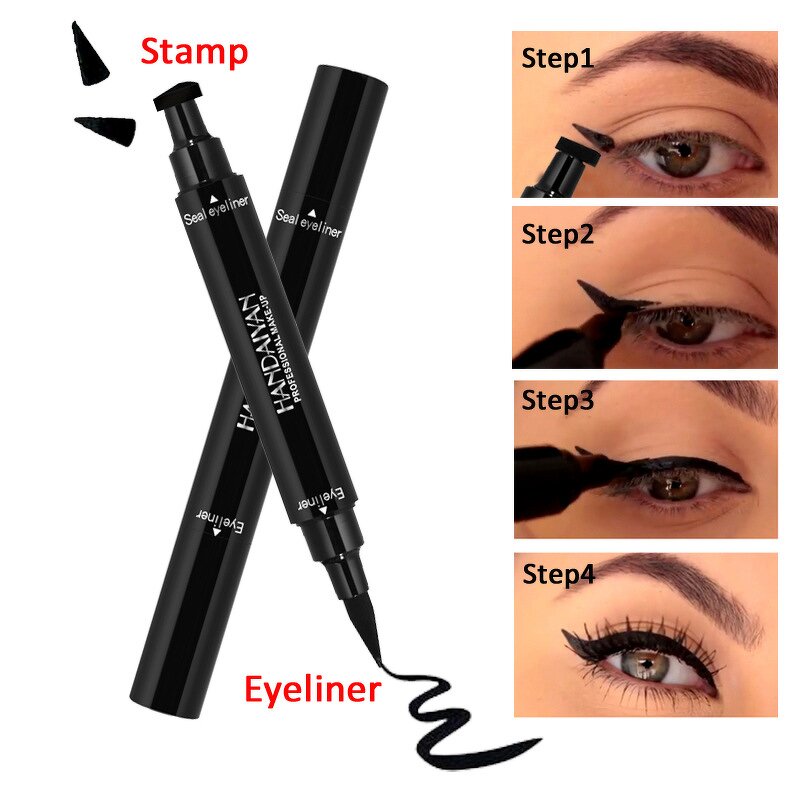 Eyeliner Manufacturer - HANDAIYAN Double-end Triangle Stamp Waterproof 2-in-1