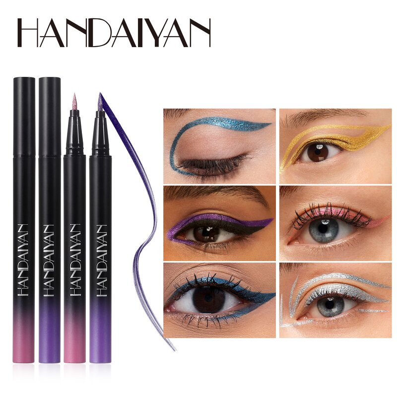 Liquid Eyeliner Manufacturer - HANDAIYAN 10 Colors Glitter Waterproof Metallic Shimmer