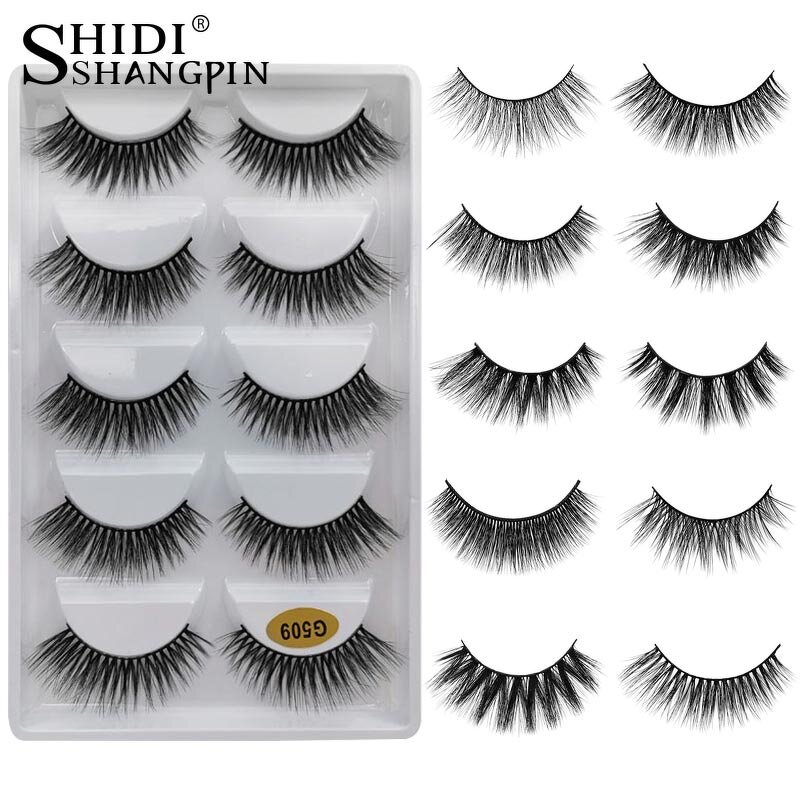 False Eyelashes Manufacturer - 2020 NEW 5 Pairs Mink 3D Thick Crisscross Natural