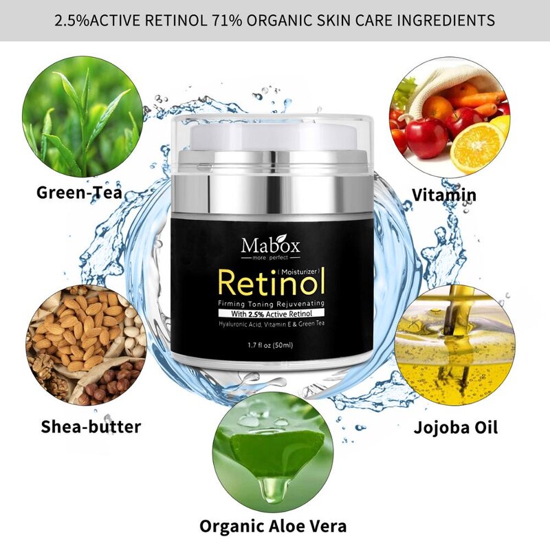 Face Cream Manufacturer - Mabox 50ml Retinol 2.5% Hyaluronic Acid Antiaging