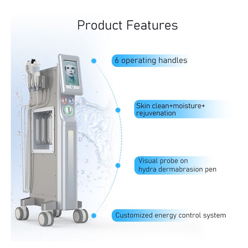 6 in 1 Micro Dermabrasion - Hot Sell Hydrodermabrasion RF Aqua Peel Skin Scrubber