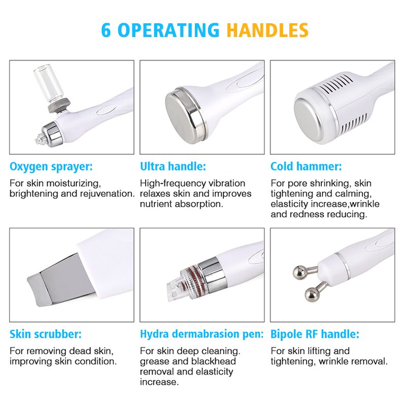 7 in 1 H2o2 Hydrodermabrasion - Ready Stock Small Bubble Hydro Oxygen Facial Machine