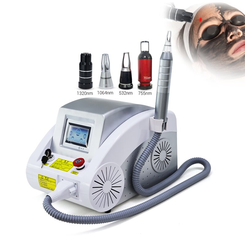 Picosecond Laser Tattoo Removal Machine - Portable 4 Heads Carbon Peel Blackhead Removal EN109C