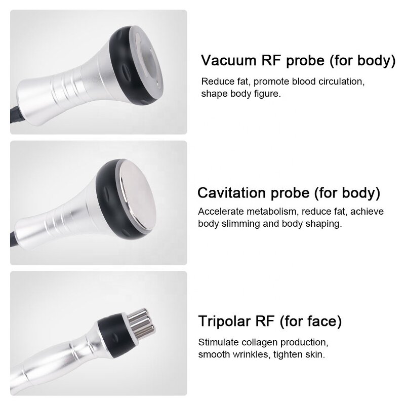 3 En 1 Machine - Portatil Vacumterapia 40k Radiofrecuencia Cavitation Facial Corporal