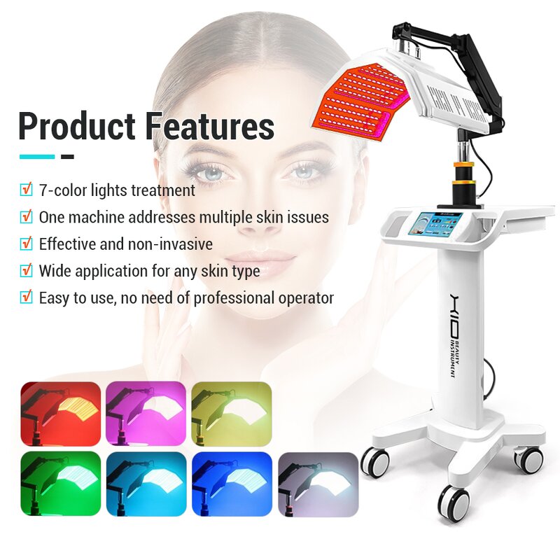 7 Color LED Light Therapy Machine - Professional Salon Facial PDT Beauty Device