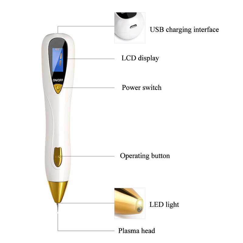 Laser Mole Removal Pen - Point Mole Pen Home Use Beauty Removal Machine