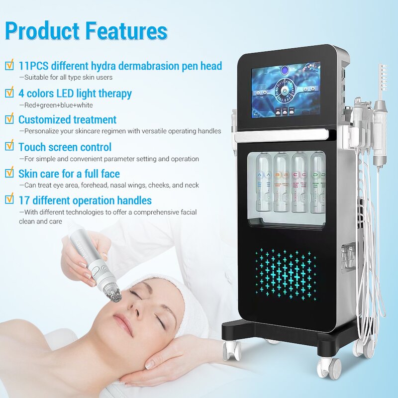 17in1/8in1 Hydro Machine - Promotion 2024z Dry&Wet Dermabrasion CO2 Bubble LED