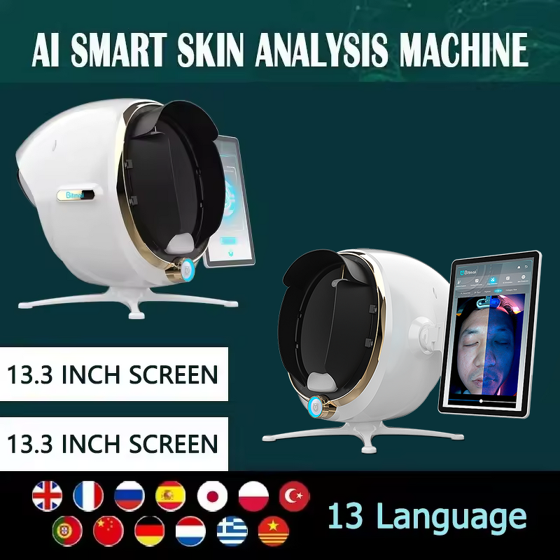AI Skin Analyzer - Hot Sales Portable Intelligent Home Use with 13 Languages