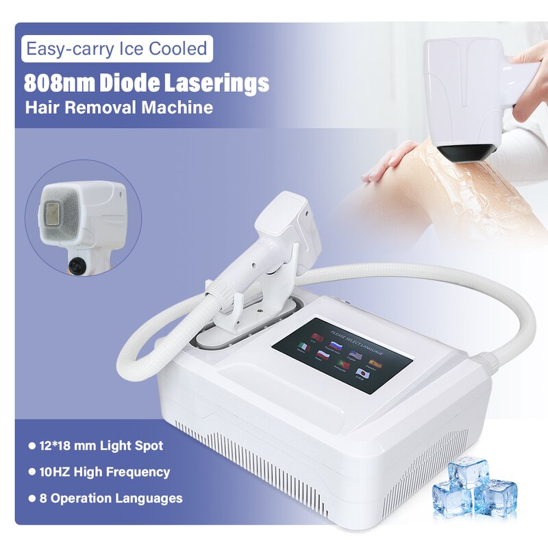 Diode Laser Hair Removal Machine - 8 Languages Portable Ice Cooled Device