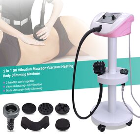 G8 Vibration Slimming Machine - 2024 2 in 1 Pink Vacuum Heating with Stand